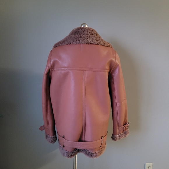 Avec le filles pink faux fur pilots jacket - Picture 6 of 14
